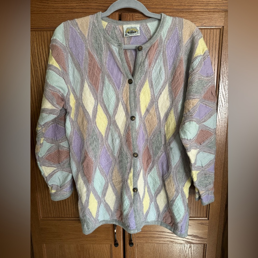 Aklanda Australia Pastel New Wool Cardigan Sweater